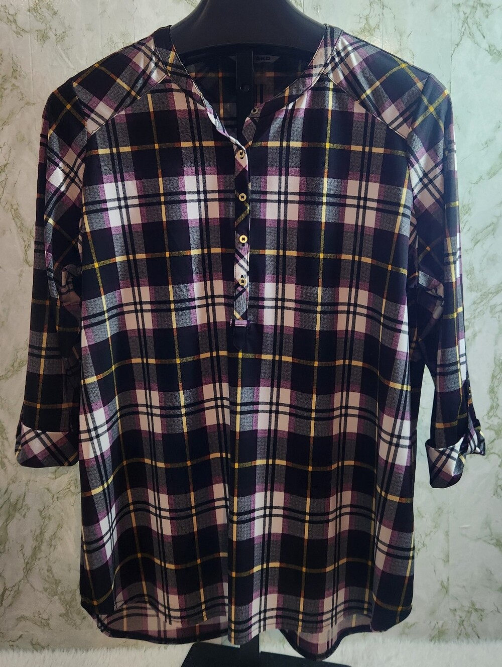NYGARD Plaid Pullover Top